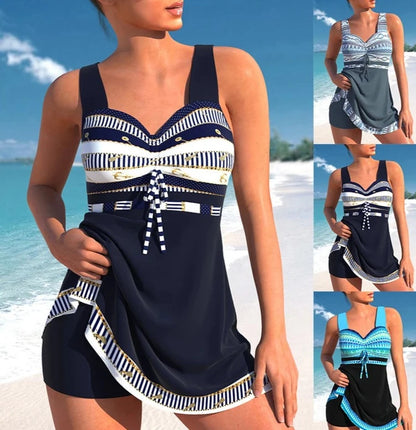 MOMSUITE© - UV-beskyttelse Tankini todelt Badetøjssæt