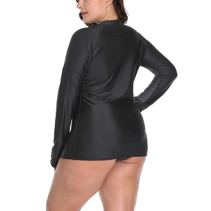 SOLSIKKER© - Plusstørrelse UPF 50+ Rash Guard Zwemtop